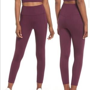 NWOT Girlfriend Collective High Waist 7/8 Leggings Plum Compressive